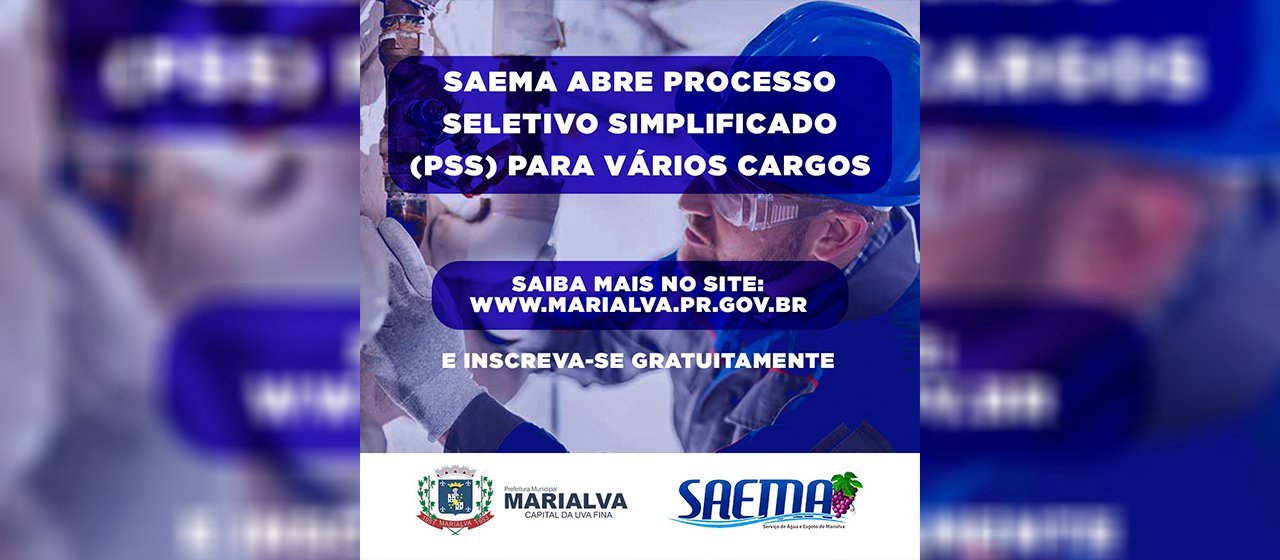 Saema realiza PSS para cargos de nível superior