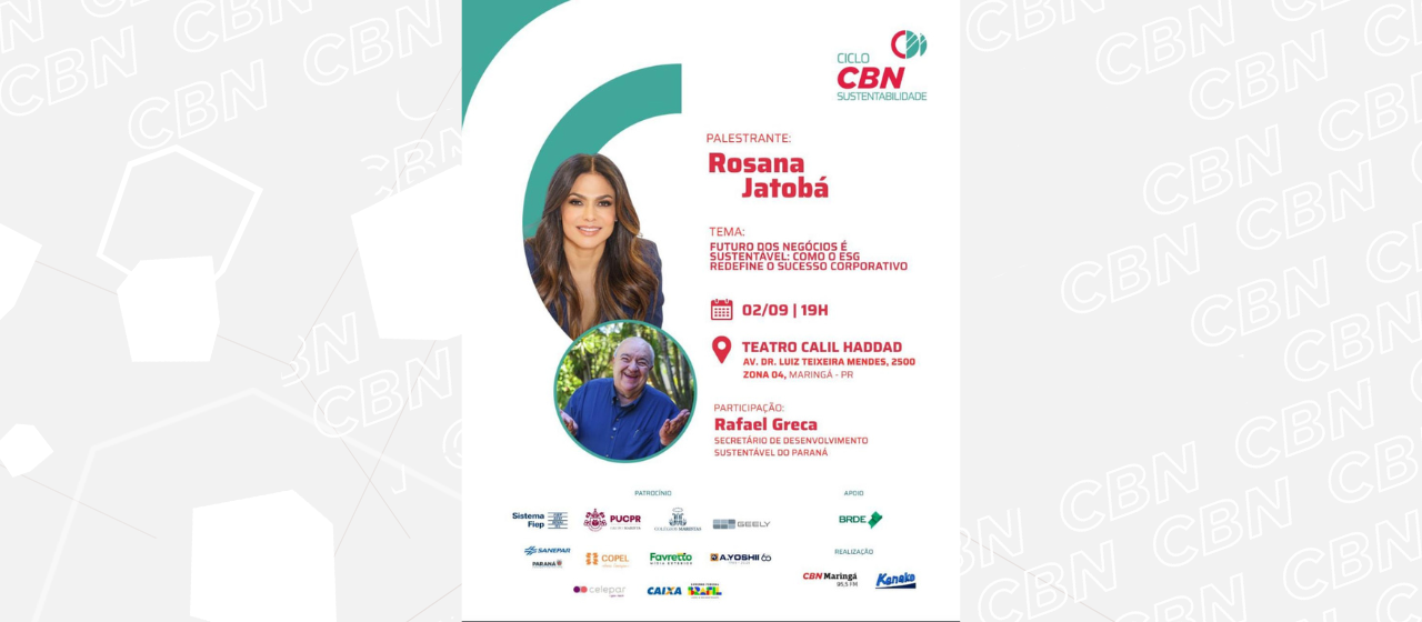 Ciclo CBN Sustentabilidade será realizado em Maringá