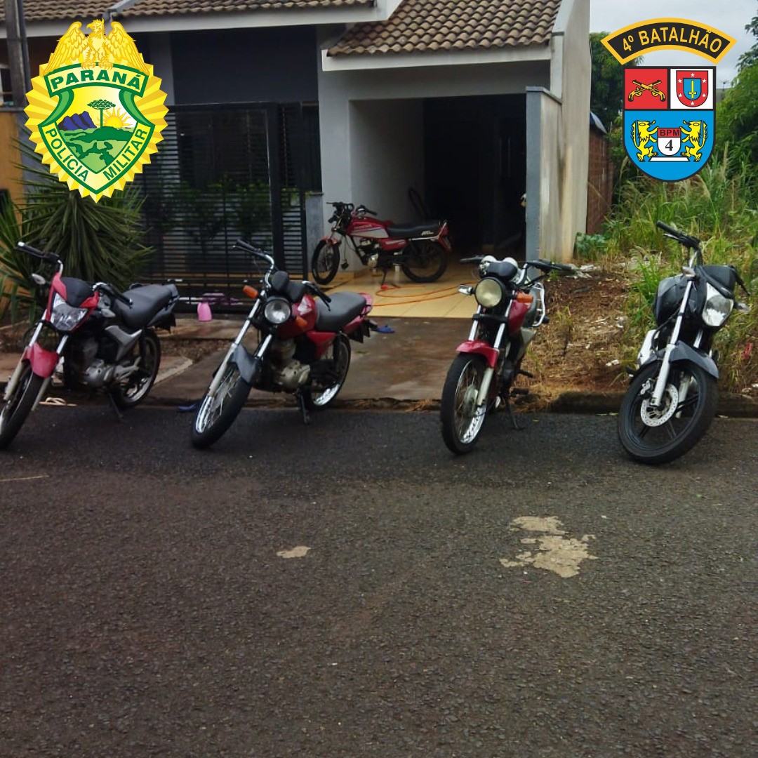 PM recupera sete motocicletas furtadas do pátio do Detran de Maringá