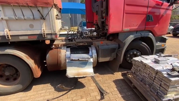 325 kg de cocaína são apreendidos na Ponte Ayrton Senna, em Guaíra