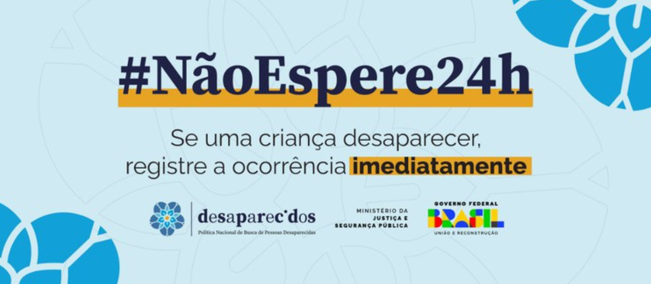 MJSP lança campanha de alerta sobre desaparecimento de crianças