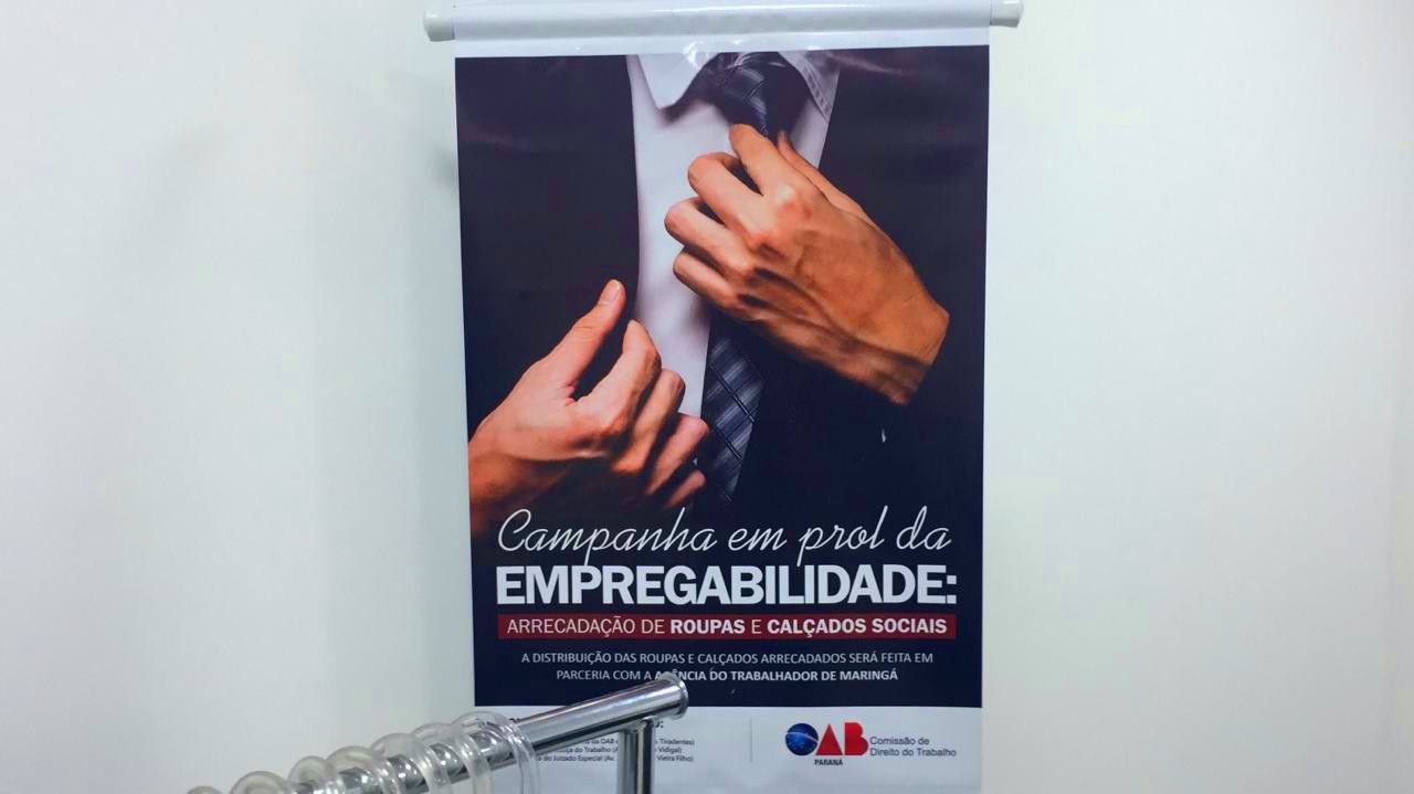 OAB Maringá doa roupas sociais para candidatos a uma vaga de emprego
