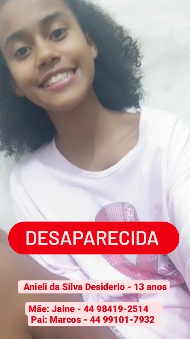 Pais procuram filha desaparecida em Maringá; adolescente deixou carta