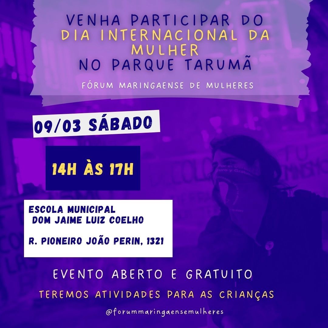 Fórum Maringaense de Mulheres promove evento no Parque Tarumã