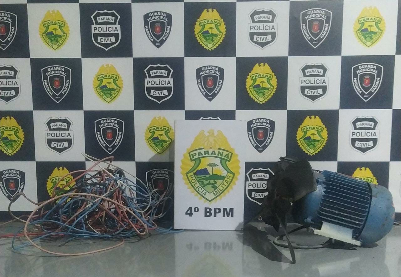 Polícia prende ladrão e receptador de fios de cobre em Maringá
