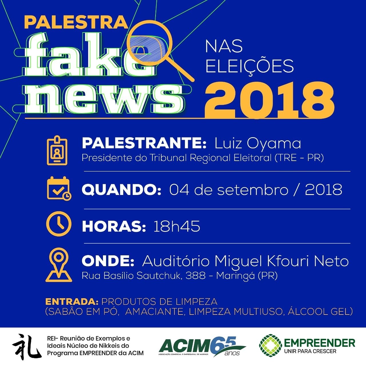 Fake news será tema de palestra