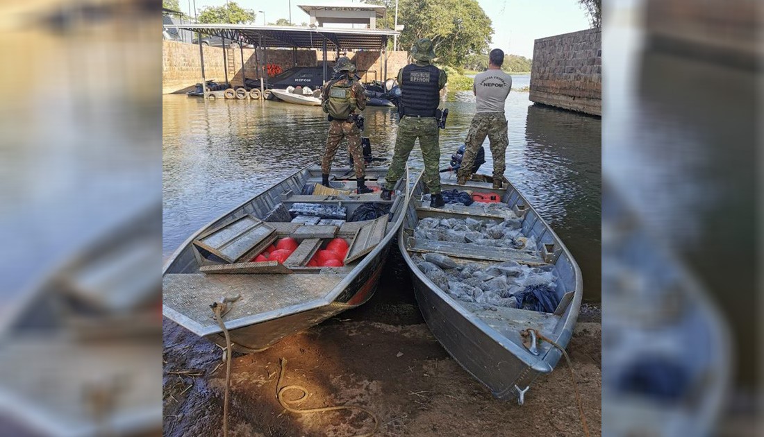 Operação Hórus apreende meia tonelada de maconha em duas embarcações