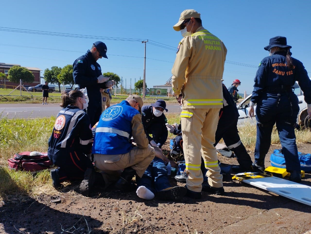 Acidente na PR-323 deixa motorista gravemente ferido