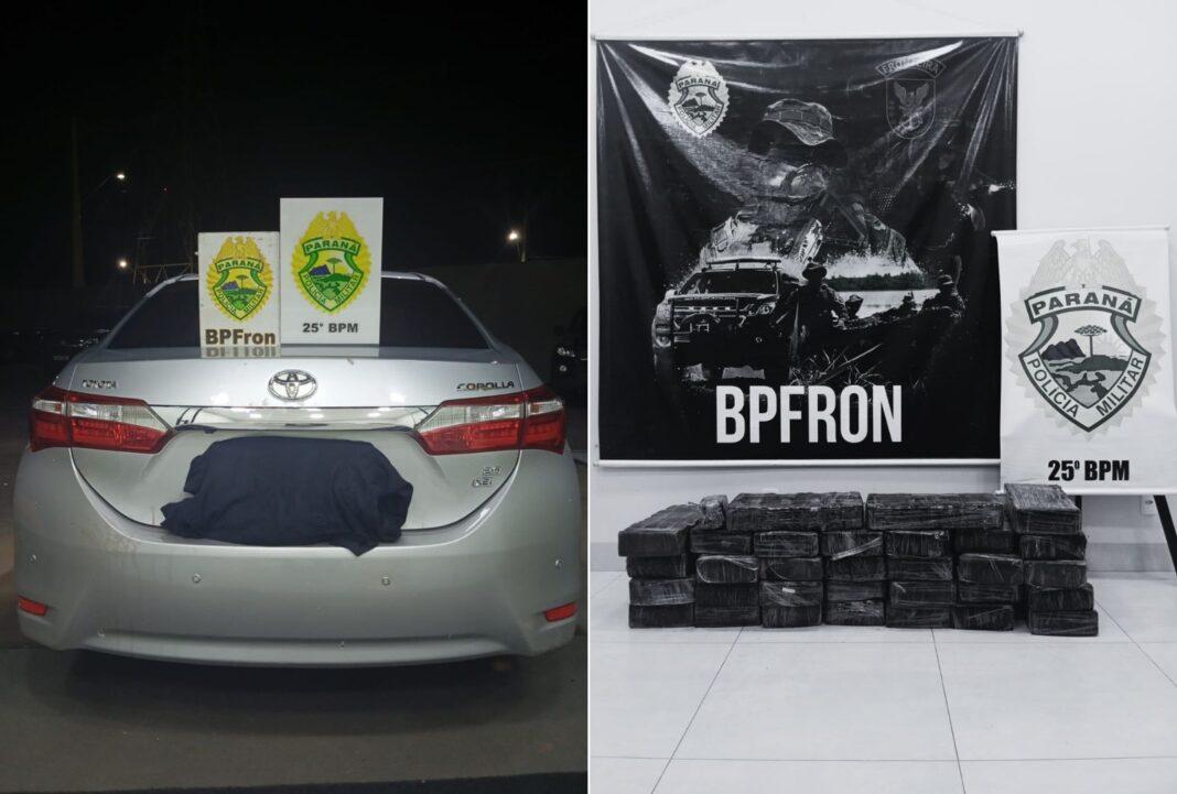 BPFron e Inteligência do 25º BPM apreendem 295 Kg de maconha