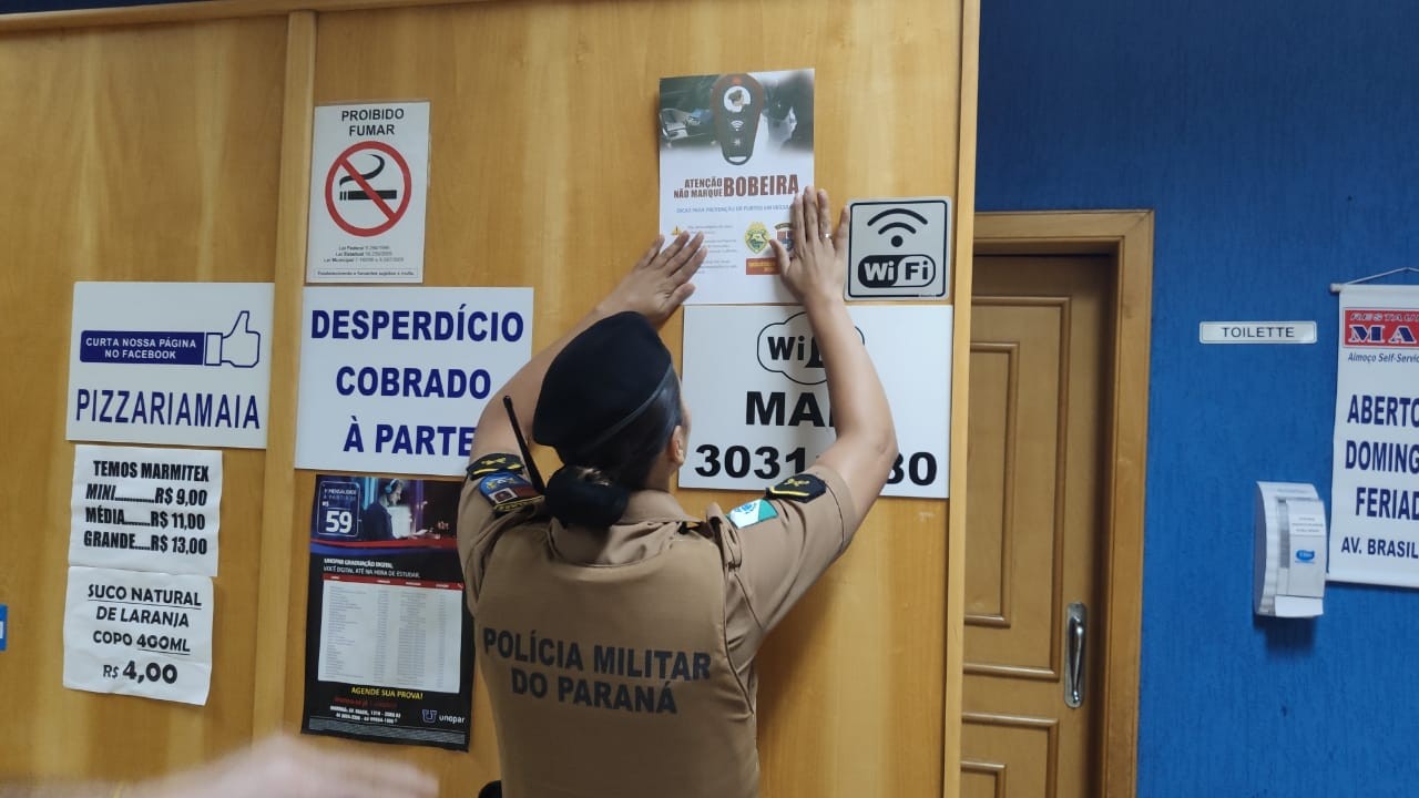 Polícia Militar realiza campanha de prevenção de furtos em veículos