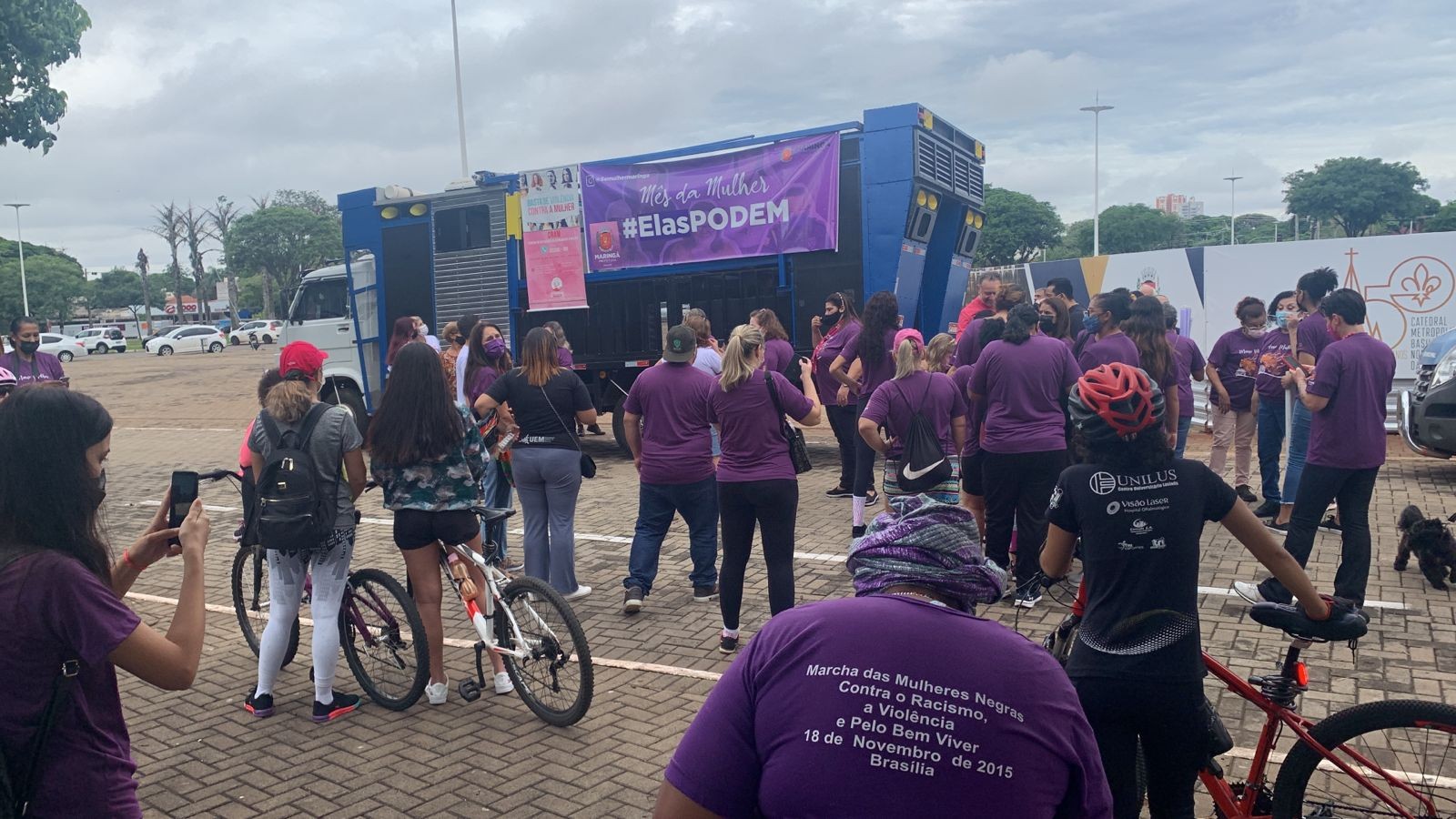 Maringá realiza caminhada/pedalada pelo fim da violência contra a mulher