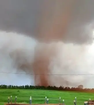 Tornado atinge zona rural de Marialva, destelha casas e provoca estragos; vídeo