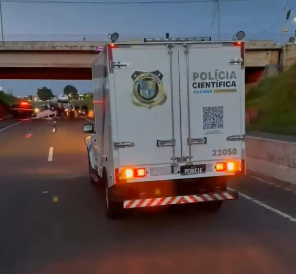 Homem morre em acidente no Contorno Norte de Maringá; criança e mulher são socorridas em estado grave