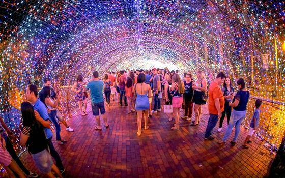 Túnel de luzes foi desligado após ato de vandalismo