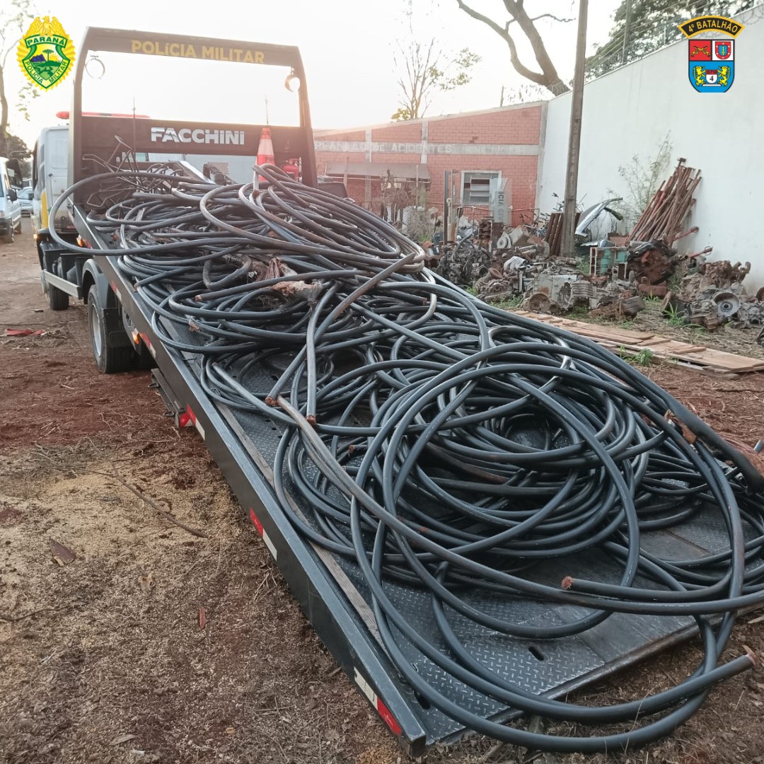 Quadrilha é presa por furto de cabos de telefonia em Maringá