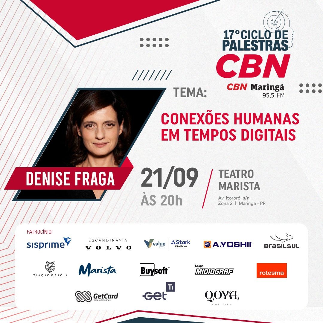Denise Fraga fala sobre conexões humanas em tempos digitais em Maringá