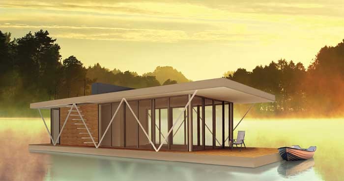 Casas modulares flutuantes estão previstas para 2022