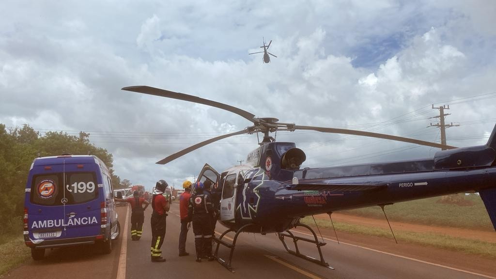 Viatura da PRF se envolve em acidente BR-369 entre Juranda e Ubiratã