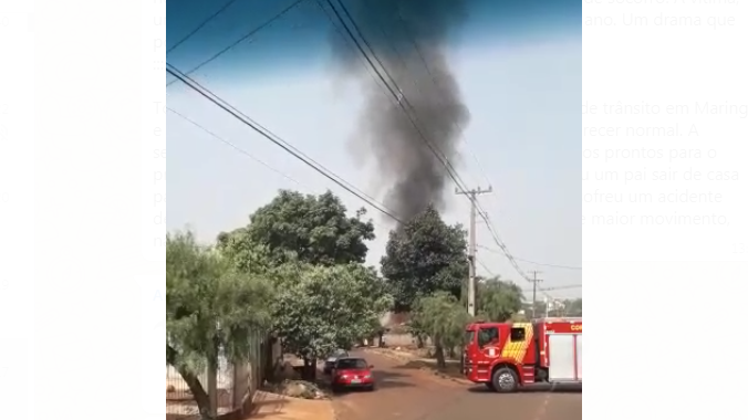 Incêndio em residência mobiliza equipes de socorro