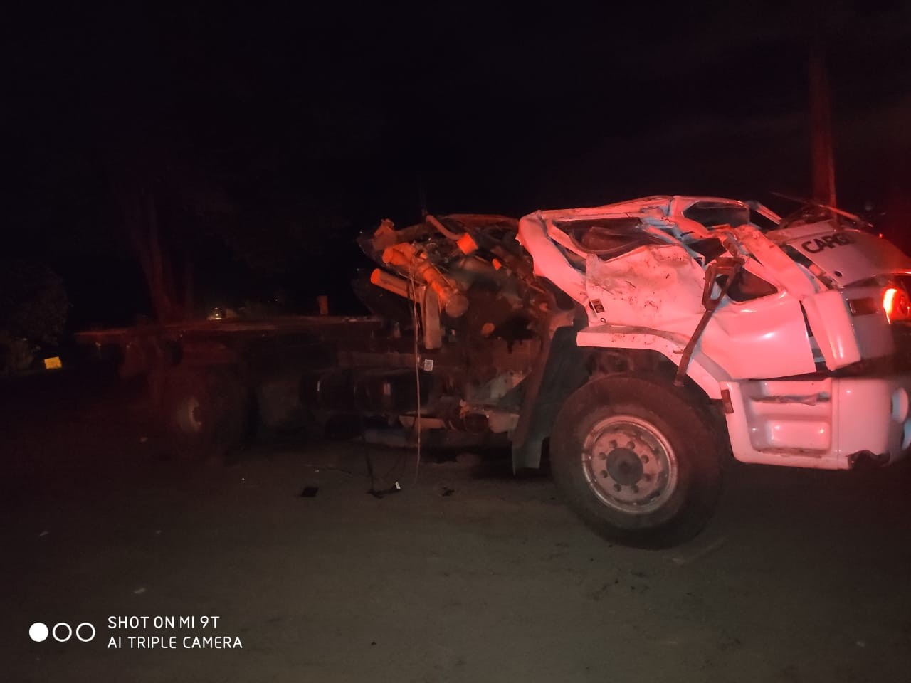 Caminhão capota na PR-489 e deixa um morto e dois feridos