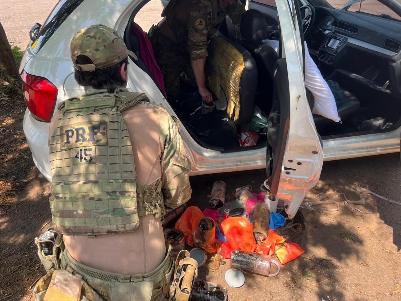 PRF apreende haxixe escondido no tanque de combustível de veículo