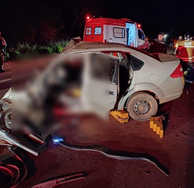 Quatro pessoas morrem em dois acidentes seguidos envolvendo quatro veículos na BR-487