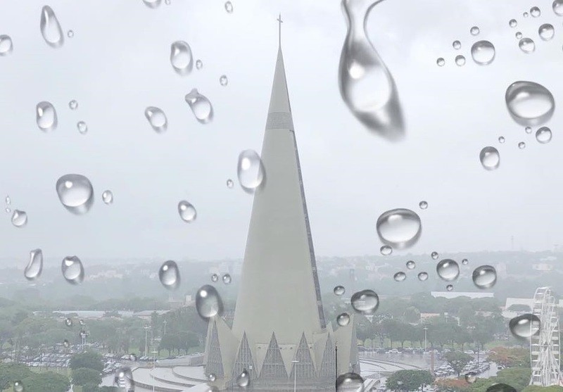 Ano novo começa com chuva e previsão de temporal em Maringá
