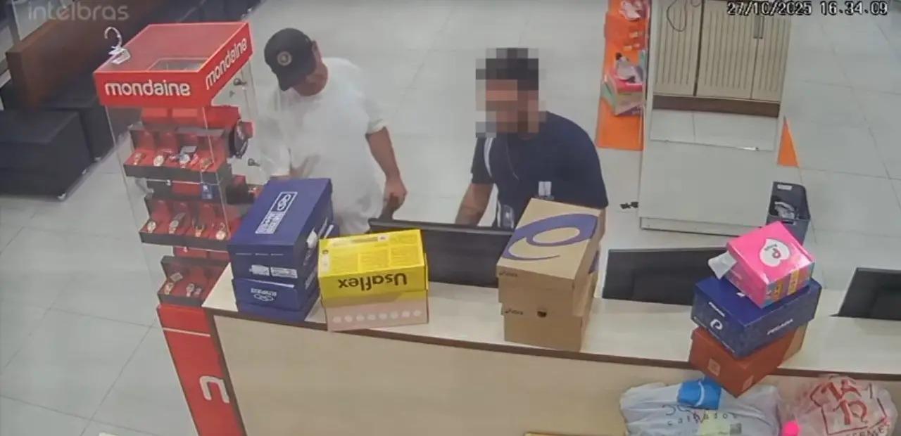 Câmera flagra suspeito usando cartão furtado de idosa em Maringá