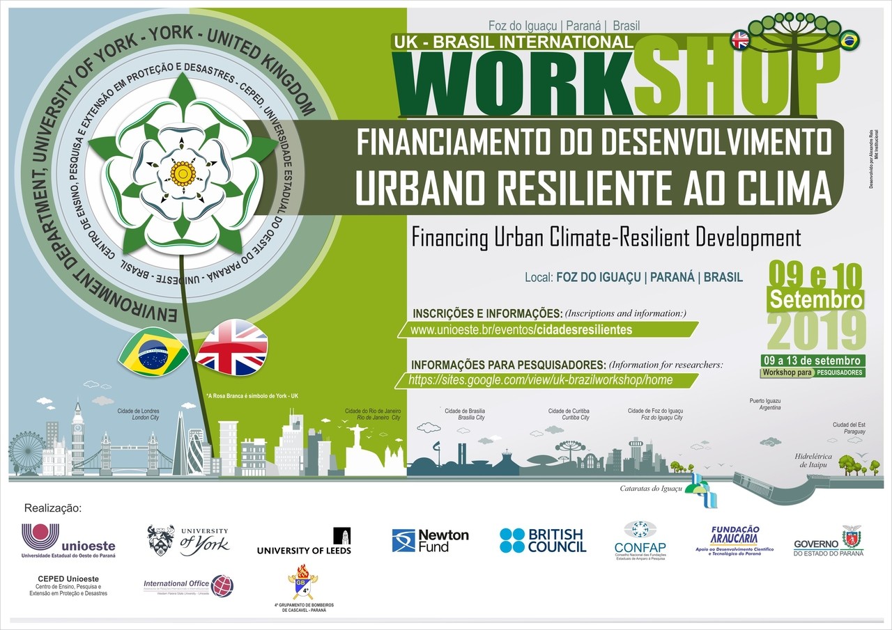 Instituições vão promover workshop sobre resiliência climática urbana