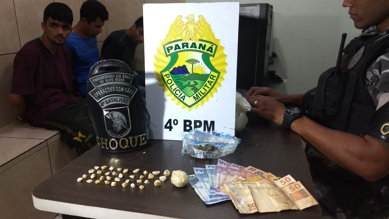 PM faz operação ‘181 Maringá’ e prende três por tráfico de drogas
