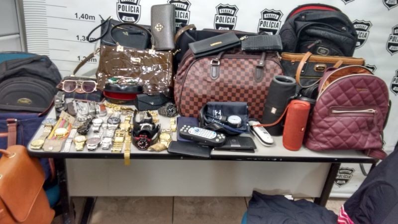 Polícia Civil recupera objetos furtados de carros, em Maringá