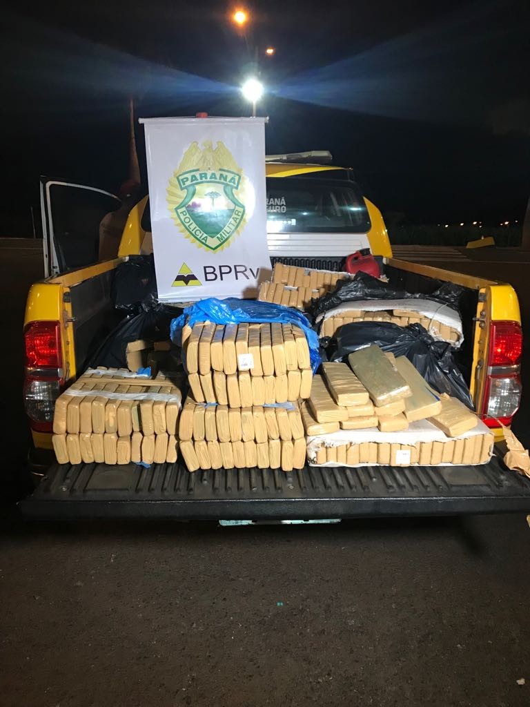 PRE apreende mais de 200 kg de maconha na PR-323