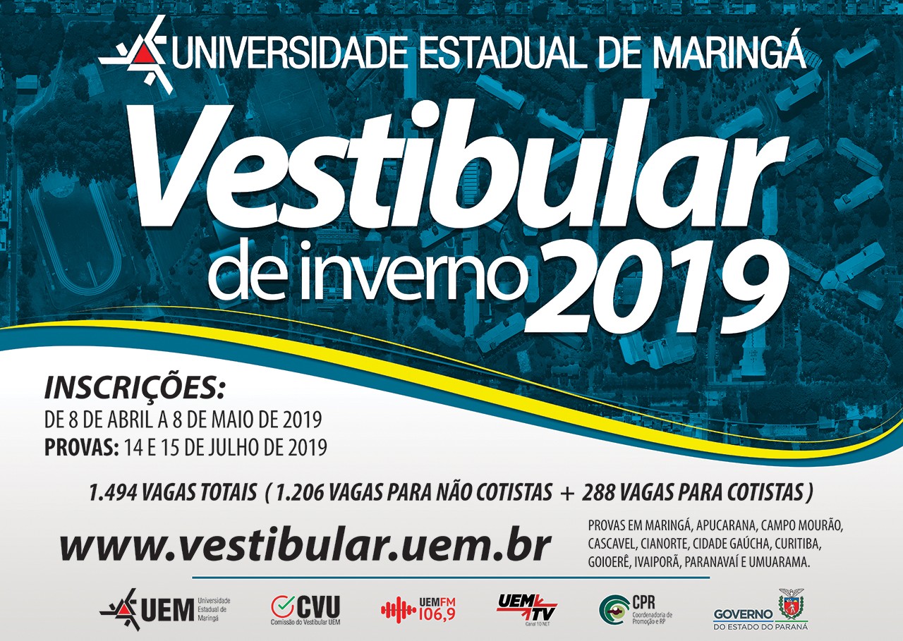 Inscrições para vestibular da UEM abrem na próxima segunda-feira (8)