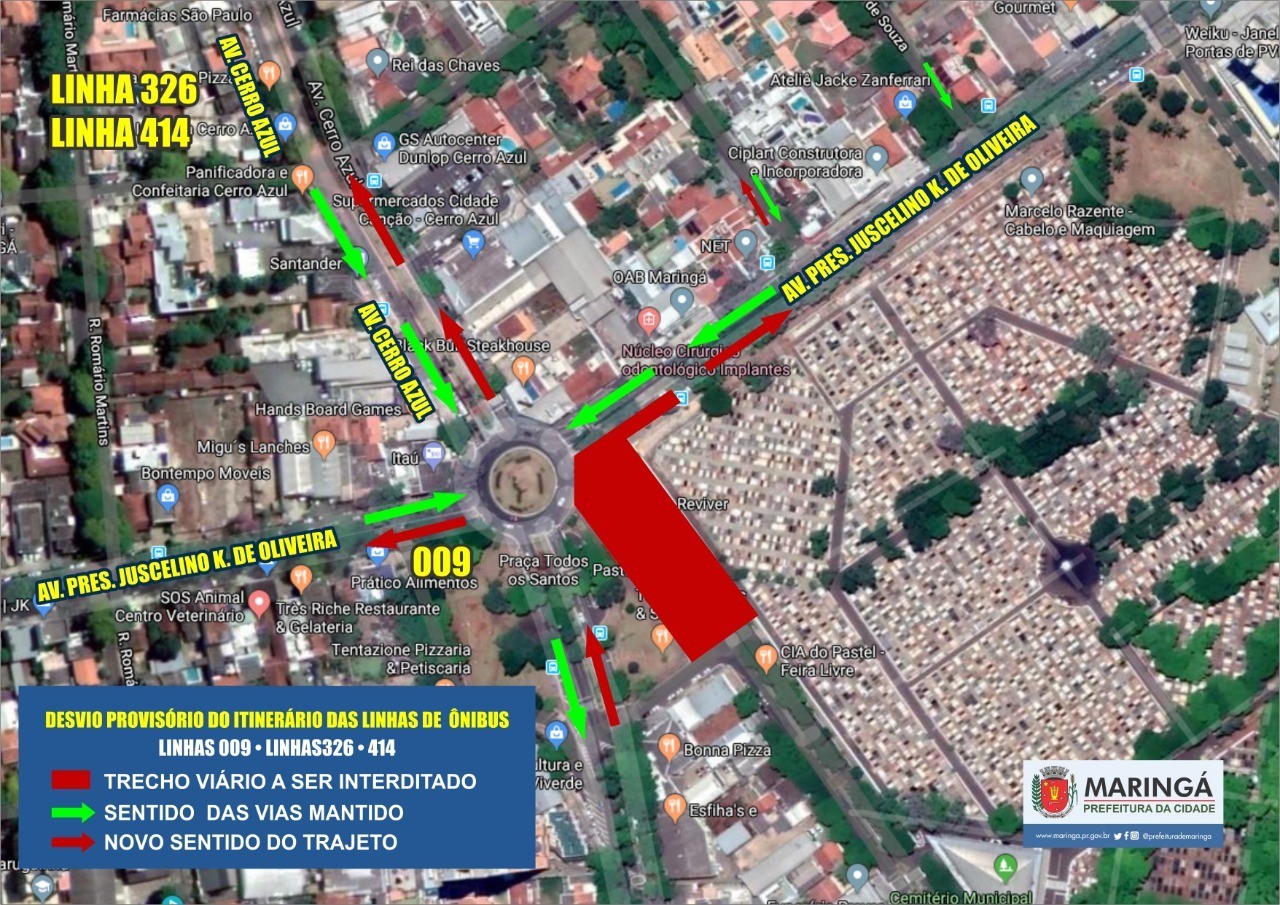 Trecho da avenida Juscelino Kubitschek  será interditado neste domingo (19)