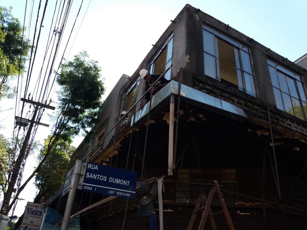 Defesa Civil constata irregularidade em fachada de prédio antigo em Maringá