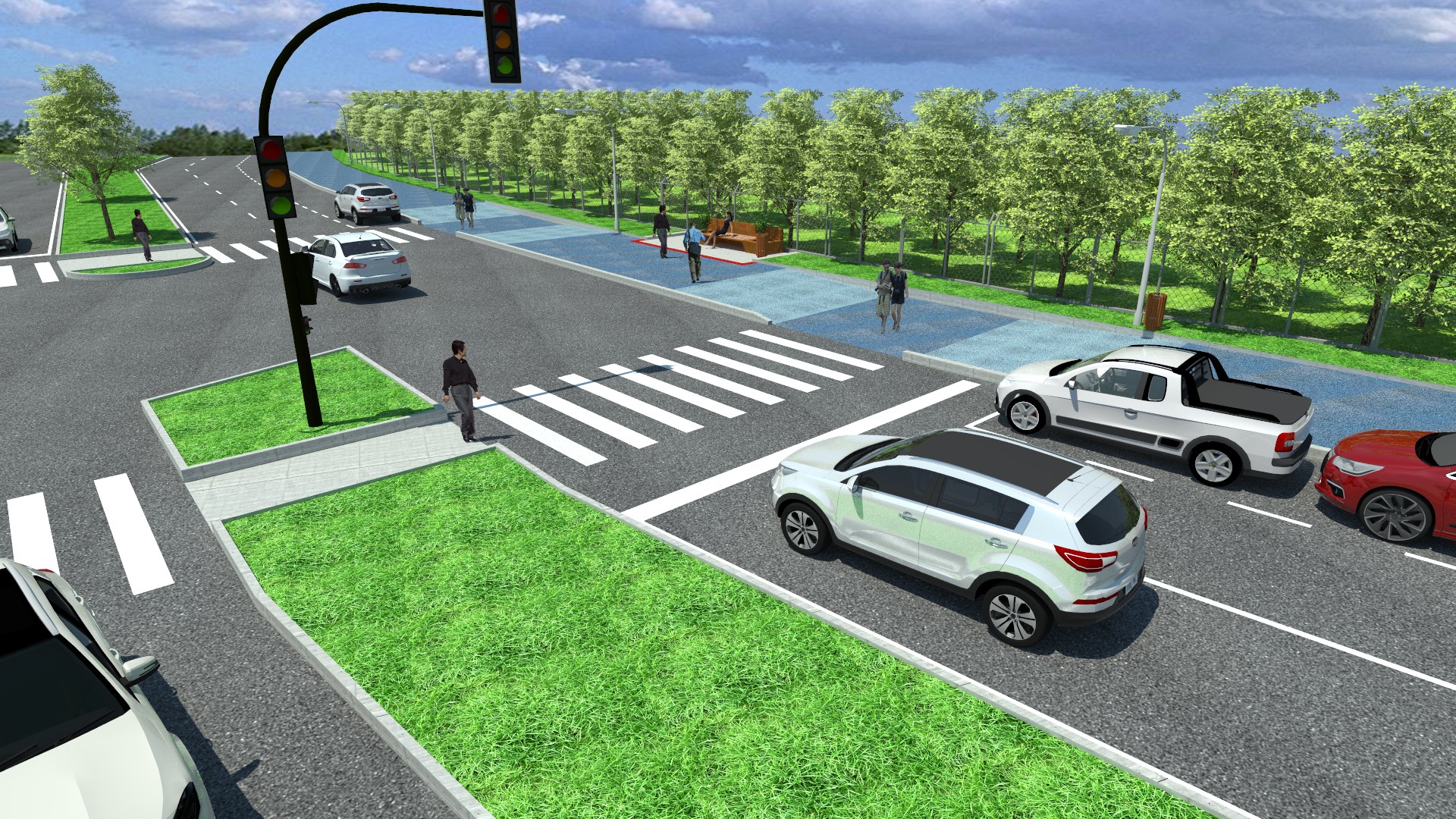 Projeto de pista de caminhada emborrachada  está pronto