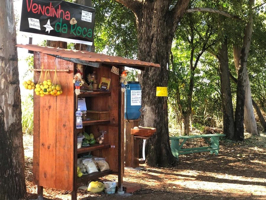 Casal monta barraca sem atendente na rodovia BR-317