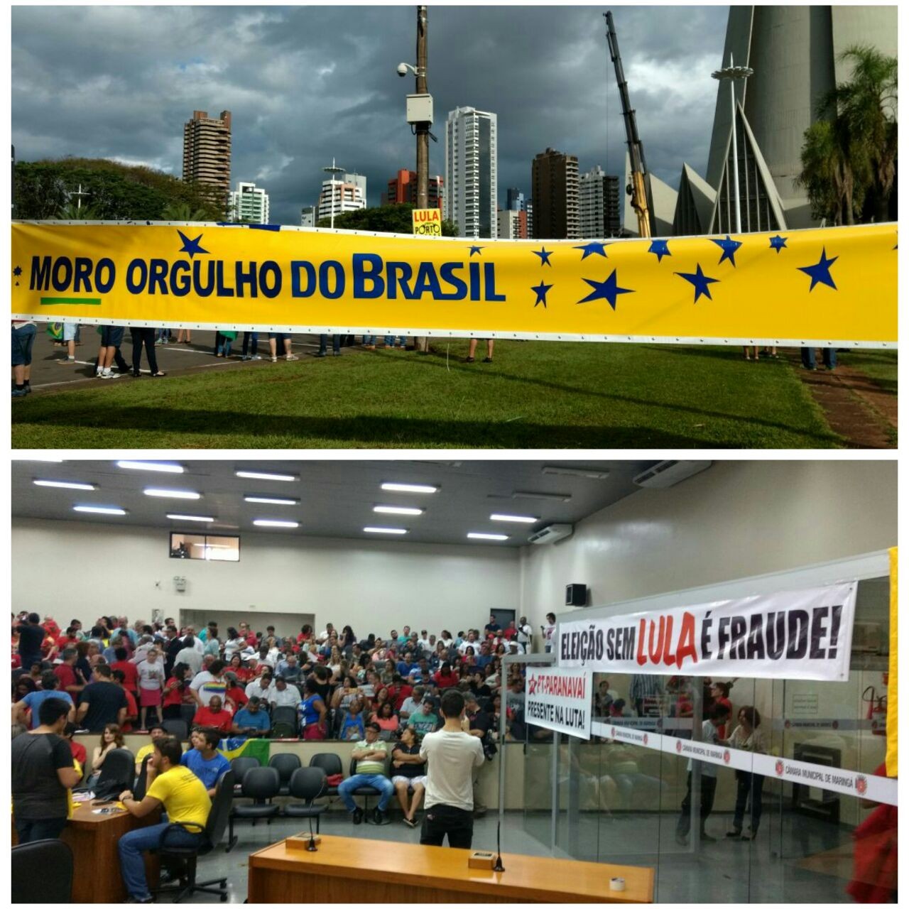 Manifestações em Maringá foram pacíficas