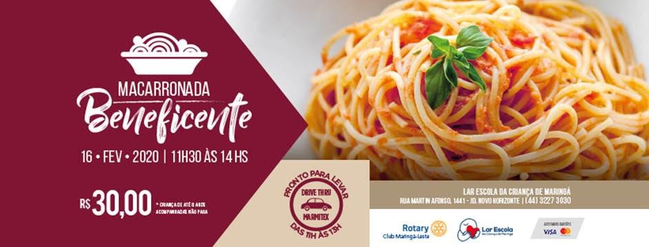 Lar Escola da Criança promove macarronada beneficente