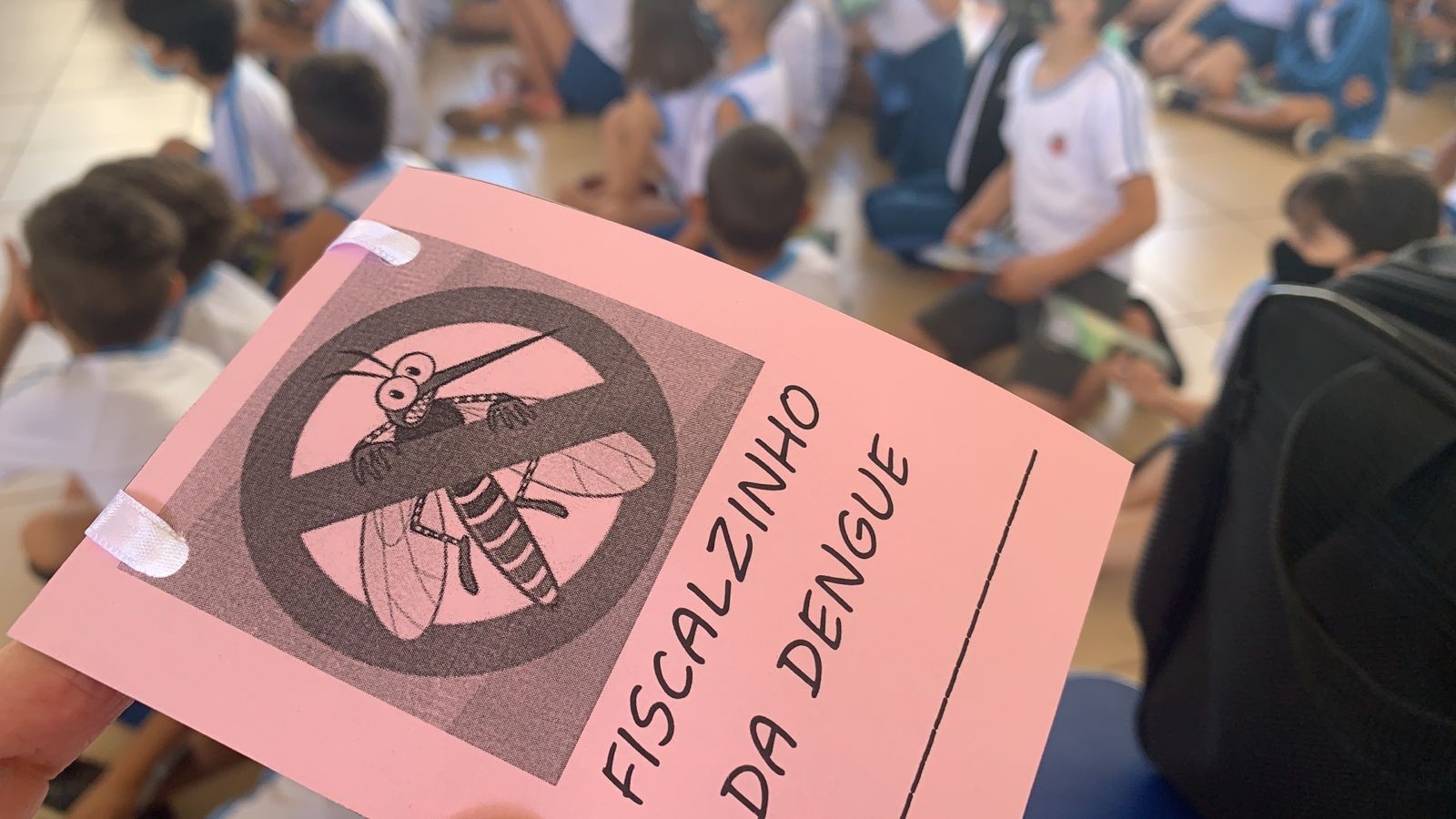 No Dia D de Combate à Dengue, crianças ganham crachá de fiscal