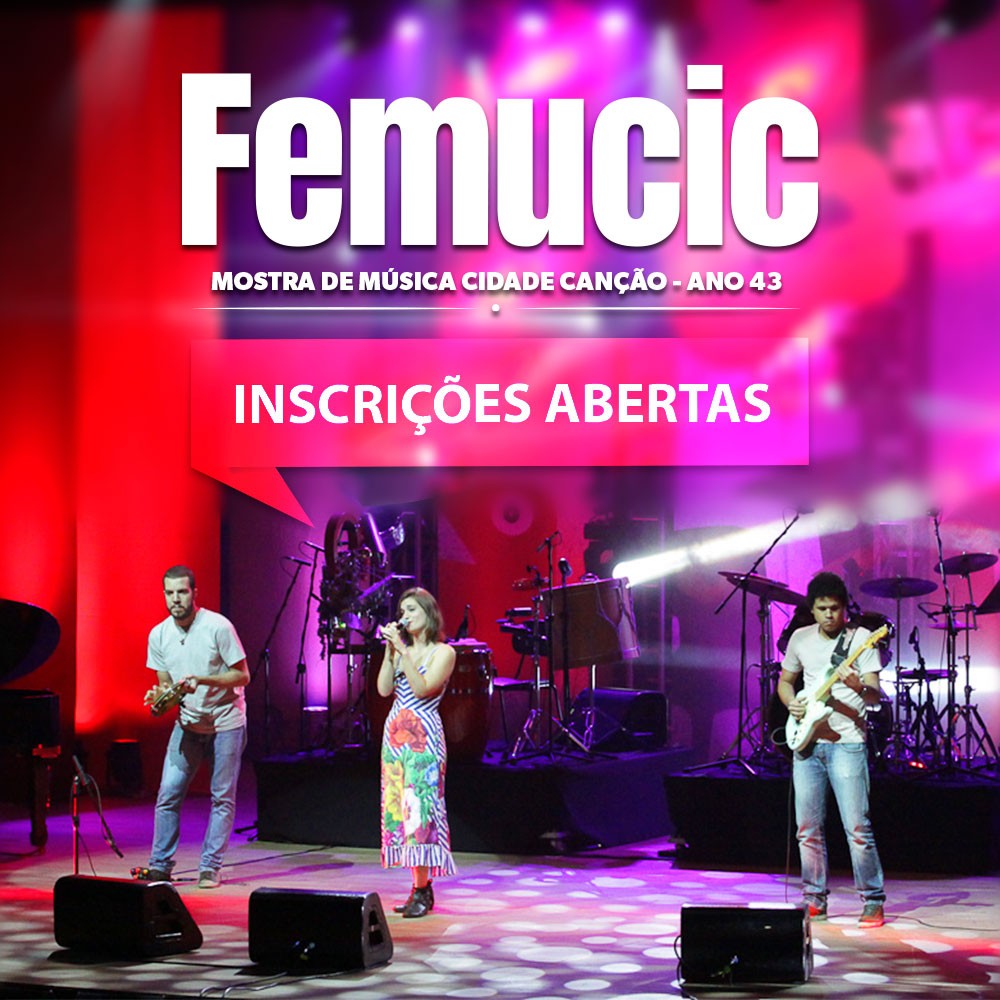 Inscrições para o Femucic estão abertas até o próximo dia 29