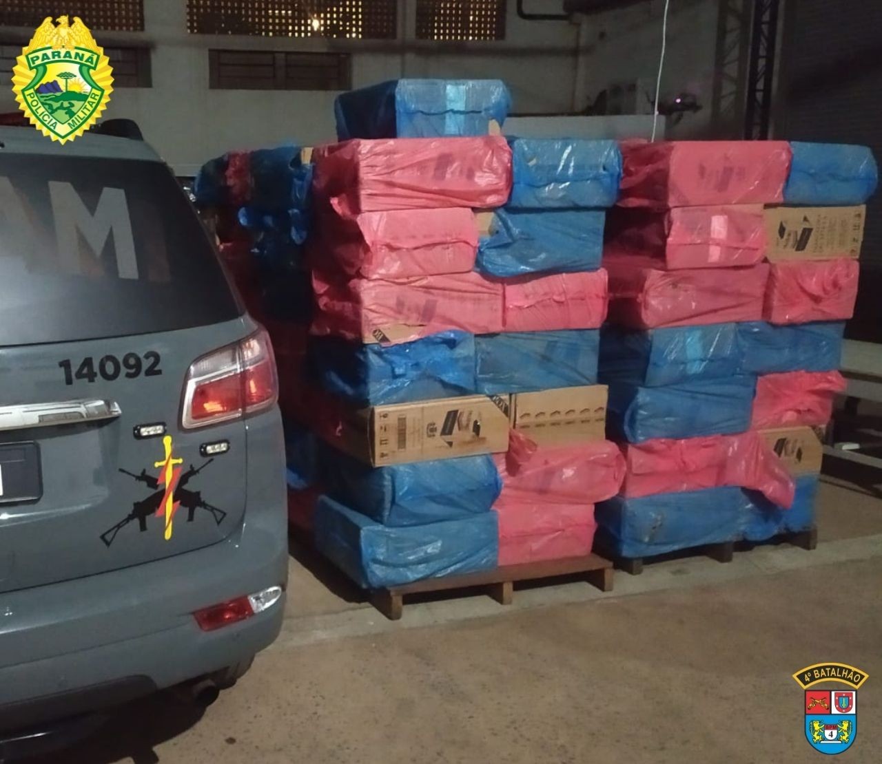 Polícia Militar localiza veículo roubado que era utilizado para contrabando de cigarros