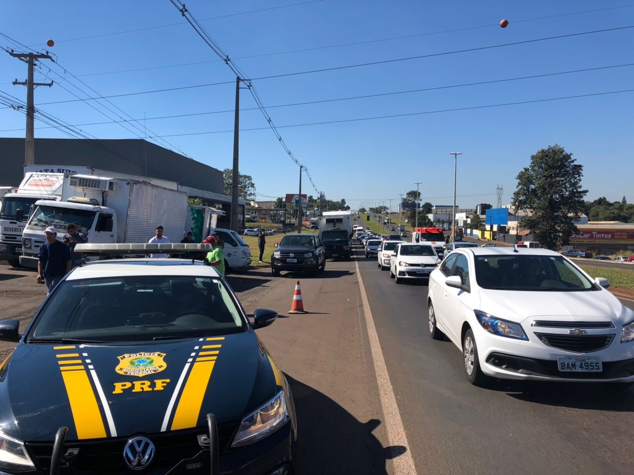 Ciclistas e motociclistas farão atos de apoio a caminhoneiros