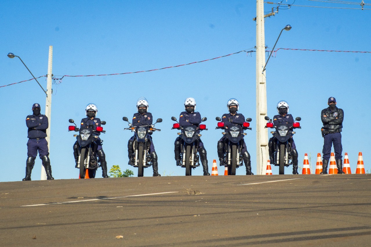 Guardas municipais estão treinando motopatrulhamento