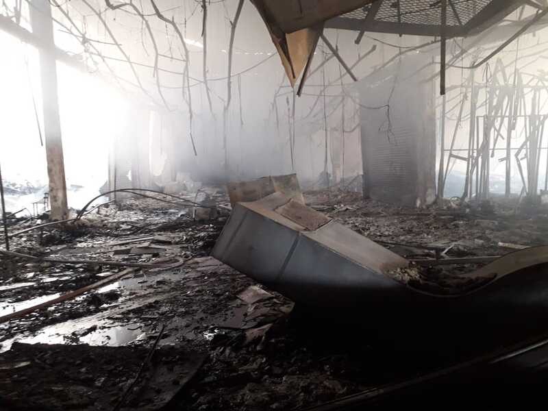 Fotos dos Bombeiros mostram a destruição causada pelo fogo – Foto: Bombeiros Maringá