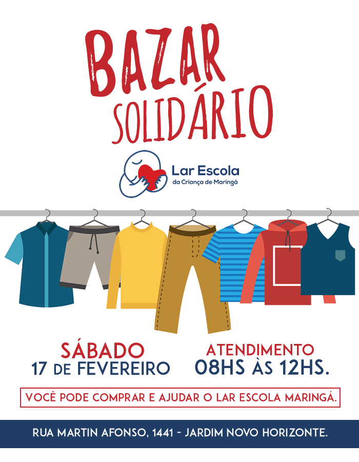 Lar Escola da Criança promove Bazar Solidário