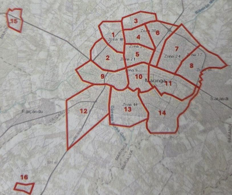 Mapa com o cronograma de remoção elaborado pela Copel.