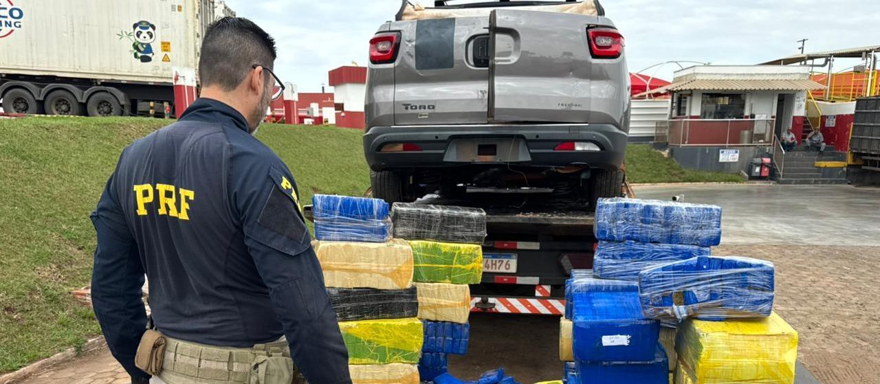 PRF apreende uma tonelada de maconha na BR-487
