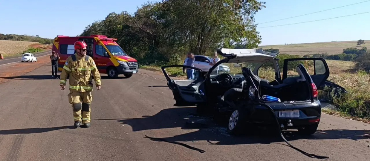 Homem é entubado após grave acidente na PR-317