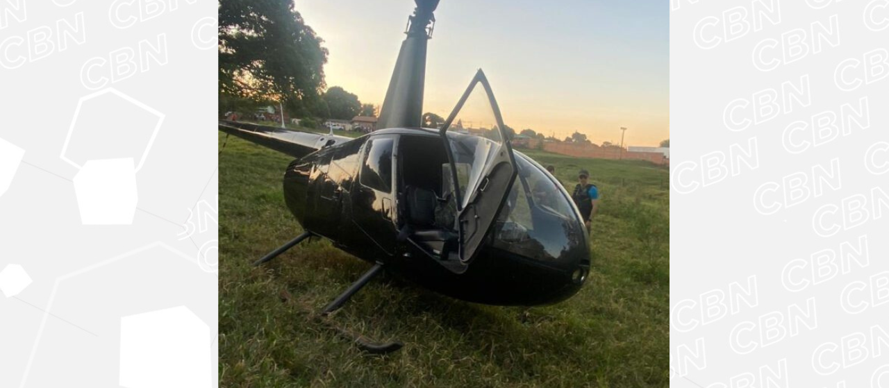 Helicóptero com pasta base de cocaína é apreendido pela PF